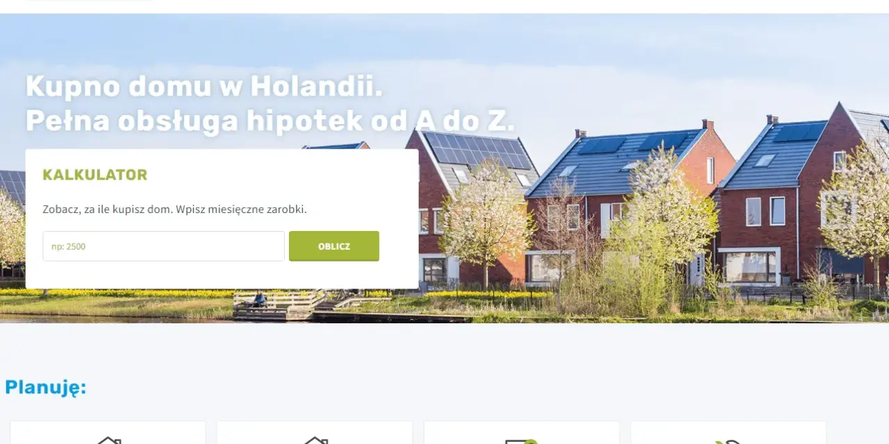 Kalkulator hipoteczny w Holandii. Sprawdź, ile możesz wydać na dom, nawet jeśli szukasz dodatkowej pracy w domu w Holandii.