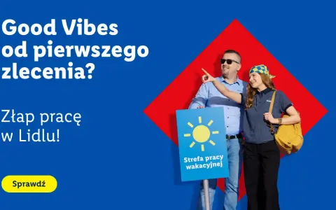 Uśmiechnięci pracownicy Lidl Holandia zachęcają do podjęcia pracy wakacyjnej.