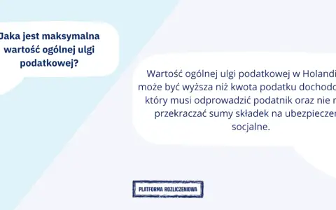 Maksymalna kwota wolna od podatku w Holandii nie przekracza podatku dochodowego ani składek socjalnych.