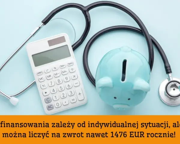 Stetoskop, kalkulator i skarbonka. Dowiedz się, jak złożyć wniosek o zorgtoeslag i otrzymać zwrot do 1476 EUR rocznie.