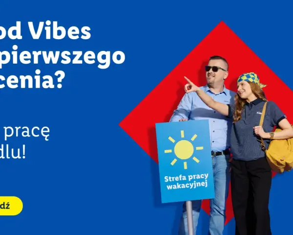 Uśmiechnięci pracownicy Lidl Holandia zachęcają do podjęcia pracy wakacyjnej.