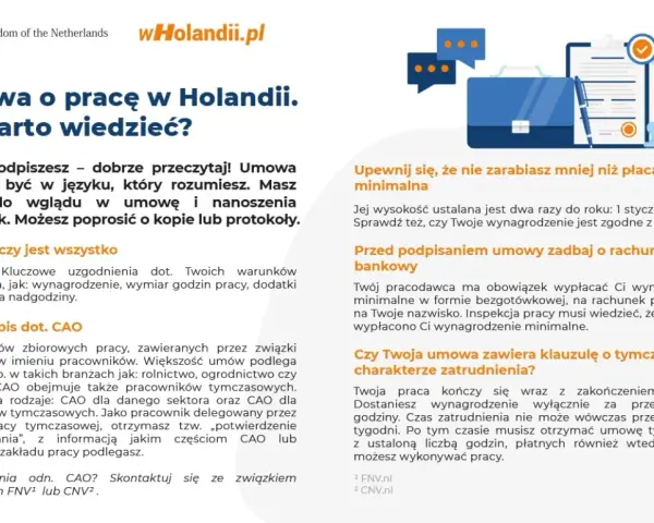 Agencja pracy nie wypłaca pieniędzy w Holandii? Sprawdź umowę, wynagrodzenie i rachunek bankowy, by uniknąć problemów.