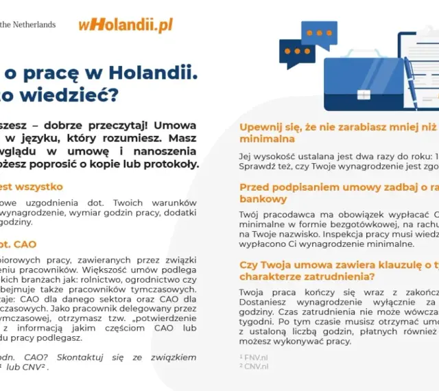 Agencja pracy nie wypłaca pieniędzy w Holandii? Sprawdź umowę, wynagrodzenie i rachunek bankowy, by uniknąć problemów.