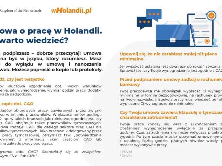 Agencja pracy nie wypłaca pieniędzy w Holandii? Sprawdź umowę, wynagrodzenie i rachunek bankowy, by uniknąć problemów.