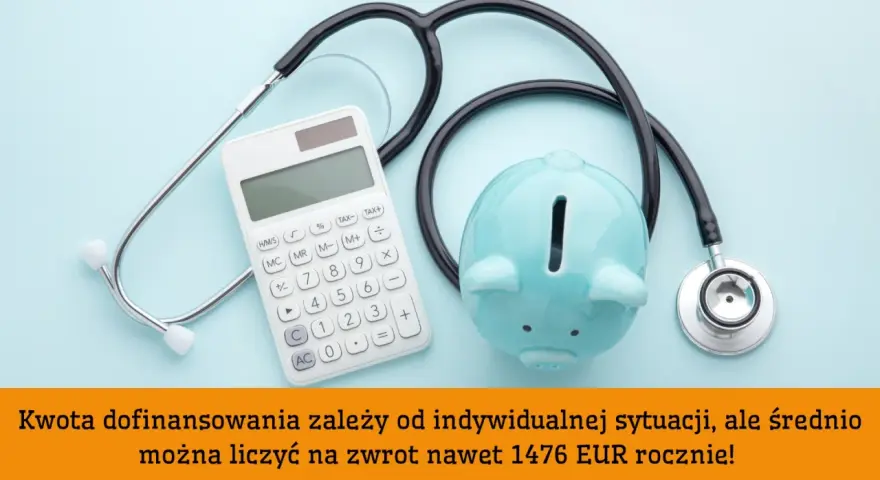 Stetoskop, kalkulator i skarbonka. Dowiedz się, jak złożyć wniosek o zorgtoeslag i otrzymać zwrot do 1476 EUR rocznie.