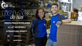 AB agencja pracy zaprasza do pracy w Holandii. Pewna praca, 21 lat na rynku, atrakcyjne oferty. Dołącz do nas!